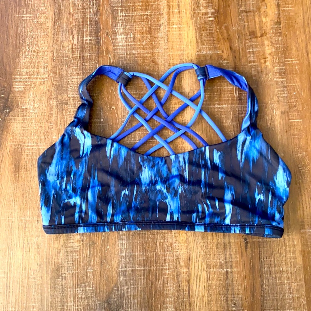 Lululemon free to be bra wild blue size 10